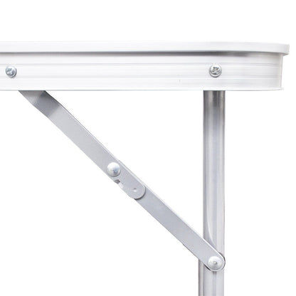 Aluminium Folding Portable Camping & Picnic Table – 120 x 60cm (White)
