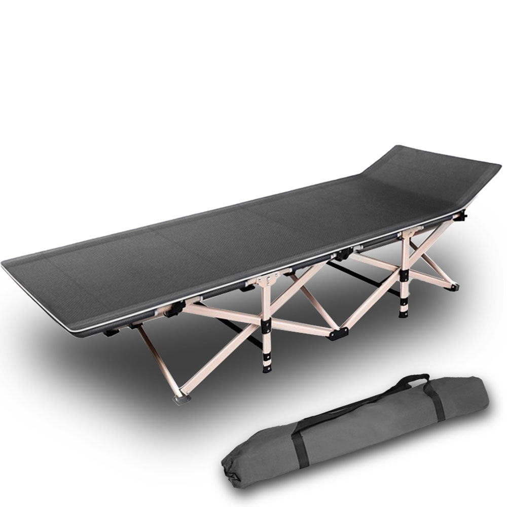 Camping Portable Folding Stretcher Bed – Recliner Mat (Grey)