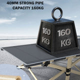 Camping Portable Folding Stretcher Bed – Recliner Mat (Grey)