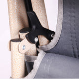 Reclining Sun Lounge Beach Chair – Folding Outdoor Deck Chair with Armrests & Padded Headrest – Grey