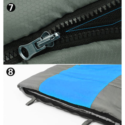 Outdoor Camping Envelope Sleeping Bag -15°C | Thermal Winter Sleeping Bag – Blue
