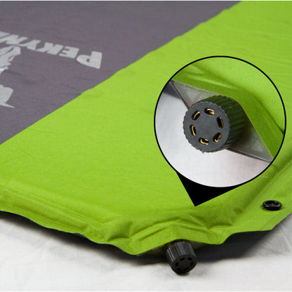 Self-Inflating Camping Mattress – 2.5cm Thick Single Sleeping Mat – Camping, Hiking & Joinable – Green/Grey