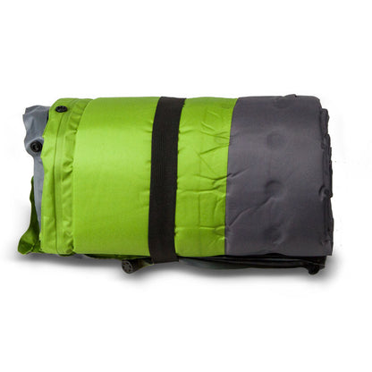 Self-Inflating Camping Mattress – 2.5cm Thick Single Sleeping Mat – Camping, Hiking & Joinable – Green/Grey