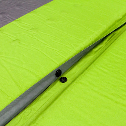 Self-Inflating Camping Mattress – 2.5cm Thick Single Sleeping Mat – Camping, Hiking & Joinable – Green/Grey