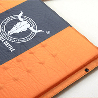 Self-Inflating Camping Mattress – 2.5cm Thick Single Sleeping – Camping, Hiking & Joinable – Orange/Grey