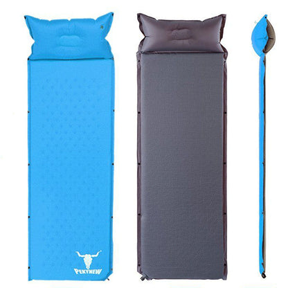 Self-Inflating Camping Mattress Air Bed – 2.5cm Thick Joinable Sleeping Mat for Hiking & Outdoors – Blue