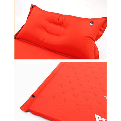 Self-Inflating Camping Mattress Air Bed – 2.5cm Thick Joinable Sleeping Mat for Hiking & Outdoors – Red