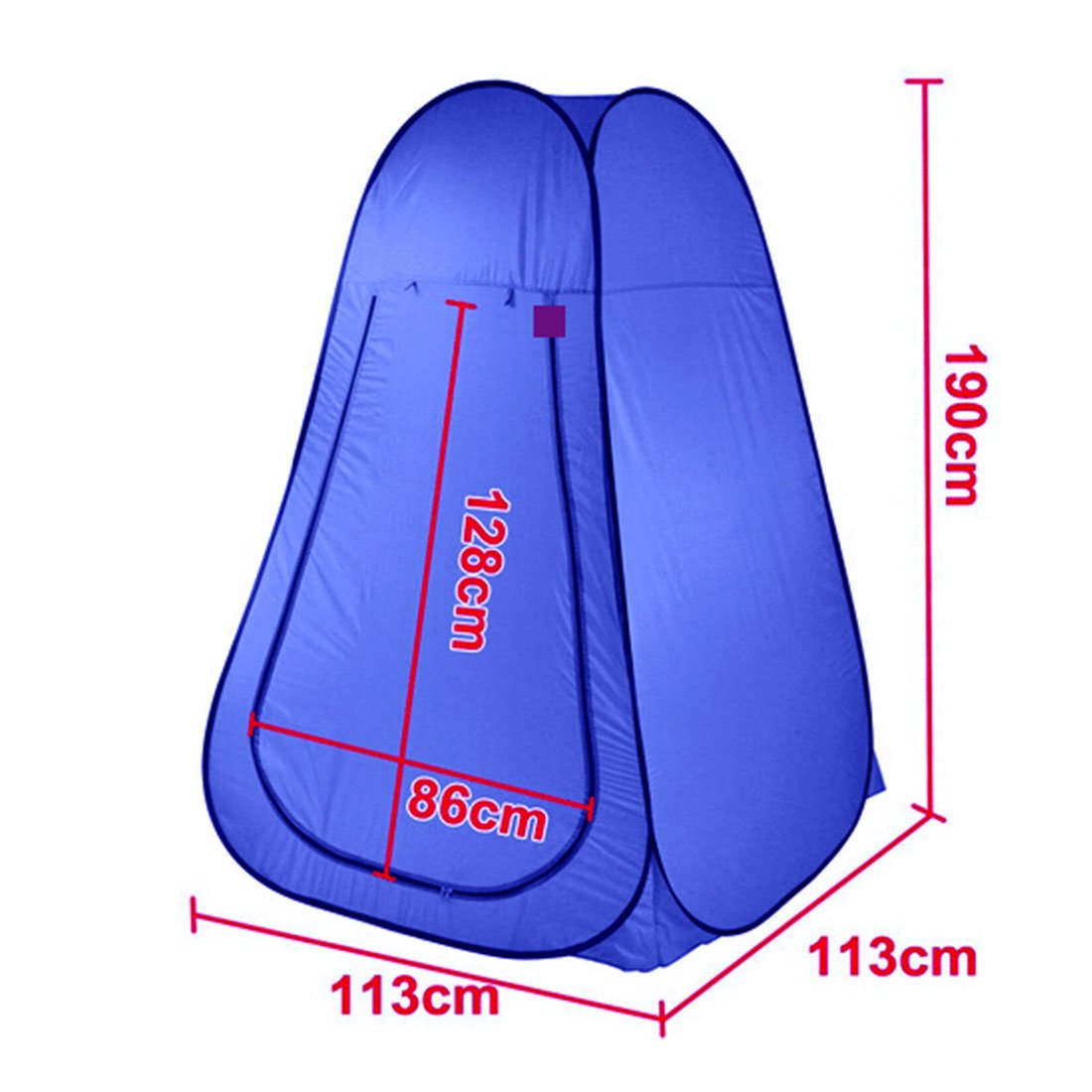 Pop-Up Portable Privacy Shower Tent & 20L Camping Shower Bag – Blue