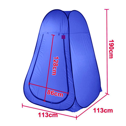 Pop-Up Portable Privacy Shower Tent & 20L Camping Shower Bag – Blue