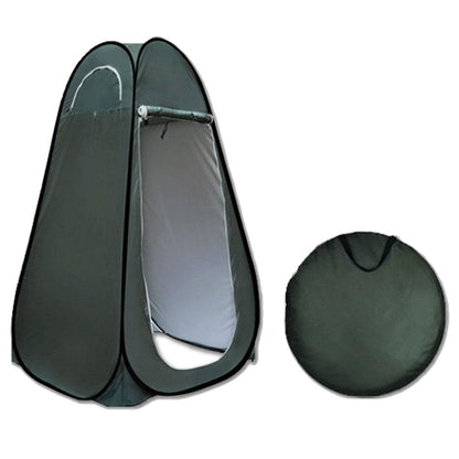 Pop-Up Camping Shower & Toilet Tent – Outdoor Privacy Shelter (Green/Silver)