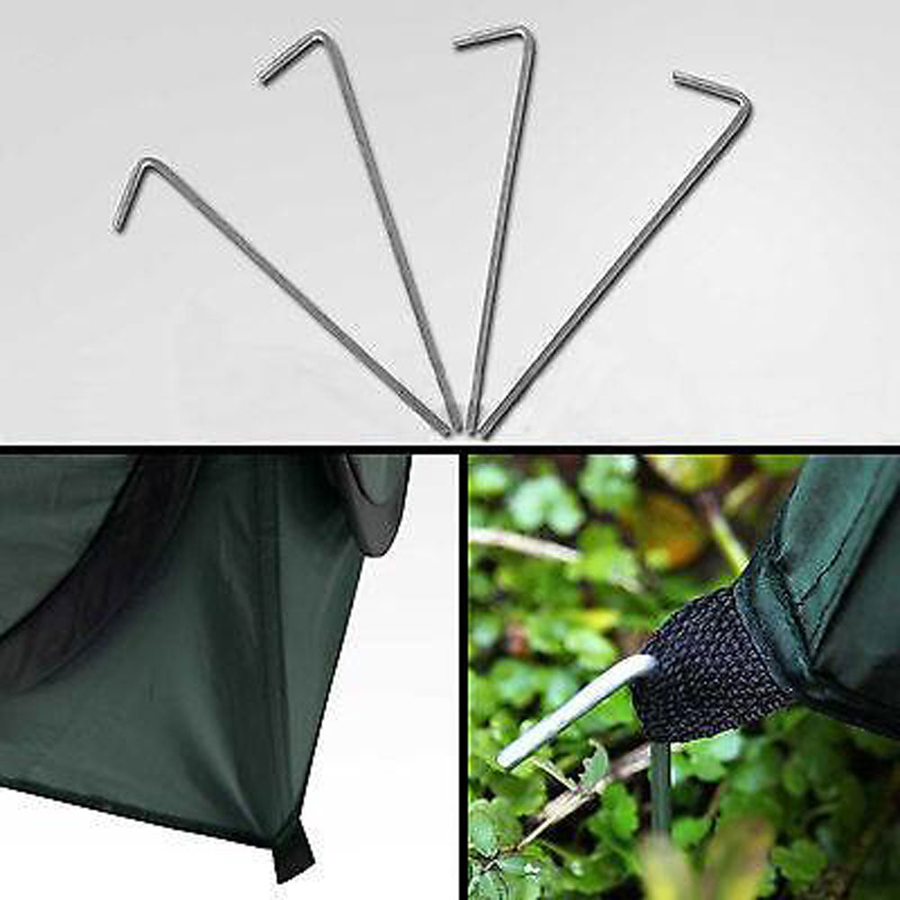 Pop-Up Camping Shower & Toilet Tent – Outdoor Privacy Shelter (Green/Silver)