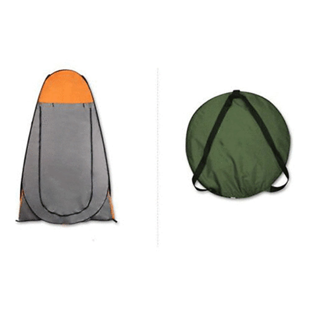 Pop-Up Portable Privacy Shower Tent & 20L Camping Shower Bag – Orange