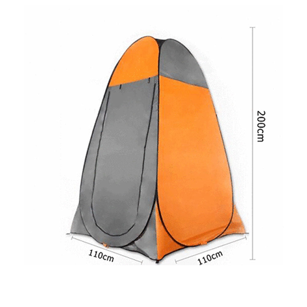Pop-Up Portable Privacy Shower Tent & 20L Camping Shower Bag – Orange