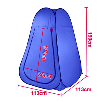 Pop-Up Camping Shower & Toilet Tent – Outdoor Privacy Shelter (Blue)