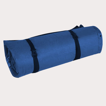 Double Self-Inflating Suede Camping Mattress – 3cm Thick Camping Air Bed – Blue