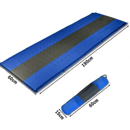 Self-Inflating Camping Mattress – 5cm Thick Air Bed for Camping, Hiking & Outdoor – Blue/Grey