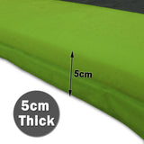 Double Self-Inflating Camping Mattress – 5cm Thick Joinable Air Bed for Hiking & Outdoors – Green