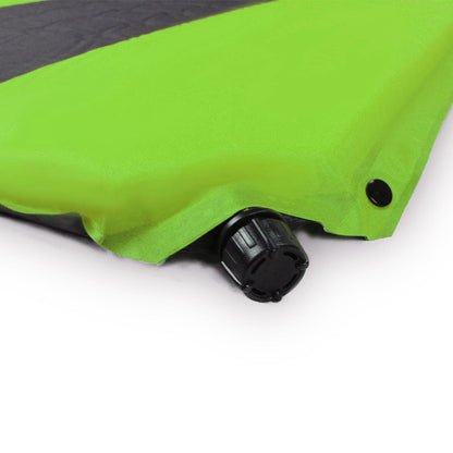 Double Self-Inflating Camping Mattress – 5cm Thick Joinable Air Bed for Hiking & Outdoors – Green