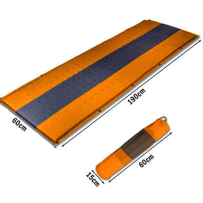 Self-Inflating Camping Mattress – 5cm Thick Air Bed for Camping, Hiking & Outdoor – Orange/Grey