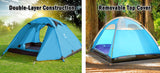 2-Person Lightweight Waterproof Camping Tent – Blue | Hiking, Backpacking, Cycling Ready