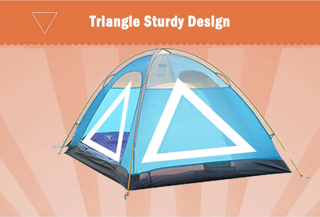 2-Person Lightweight Waterproof Camping Tent – Blue | Hiking, Backpacking, Cycling Ready