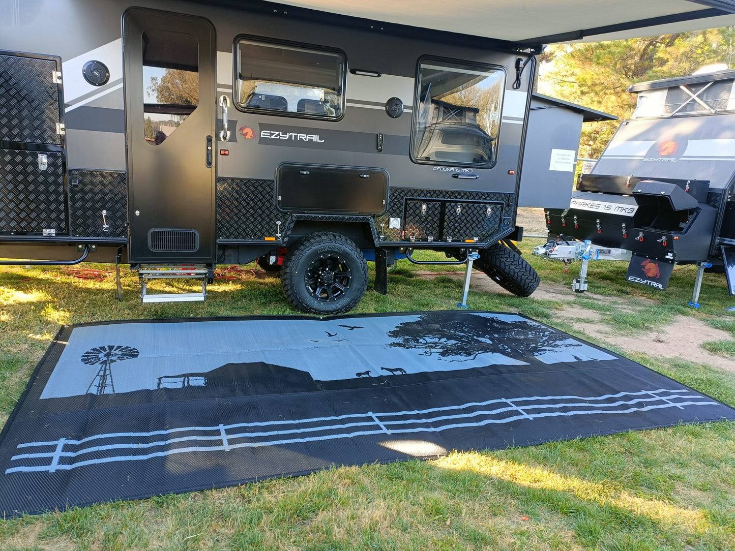 Country Grey 4m x 2.4m Recycled Poly Camping Mat