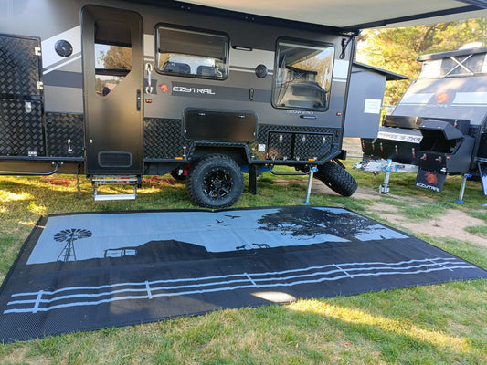 Country Grey 4m x 2.4m Recycled Poly Camping Mat