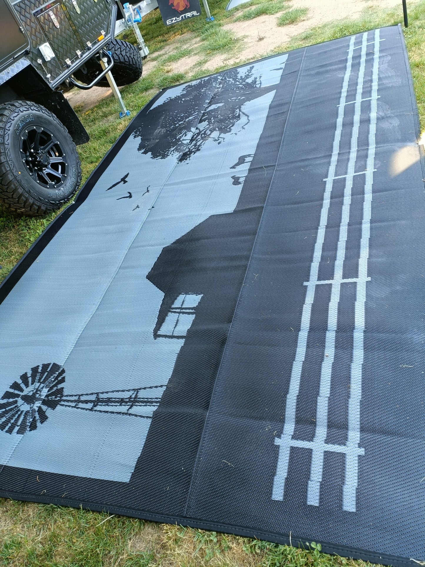 Country Grey 4m x 2.4m Recycled Poly Camping Mat