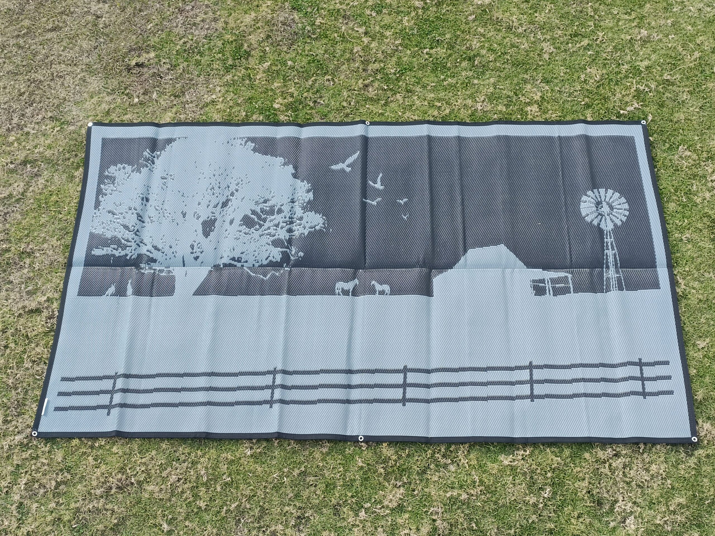 Country Grey 4m x 2.4m Recycled Poly Camping Mat