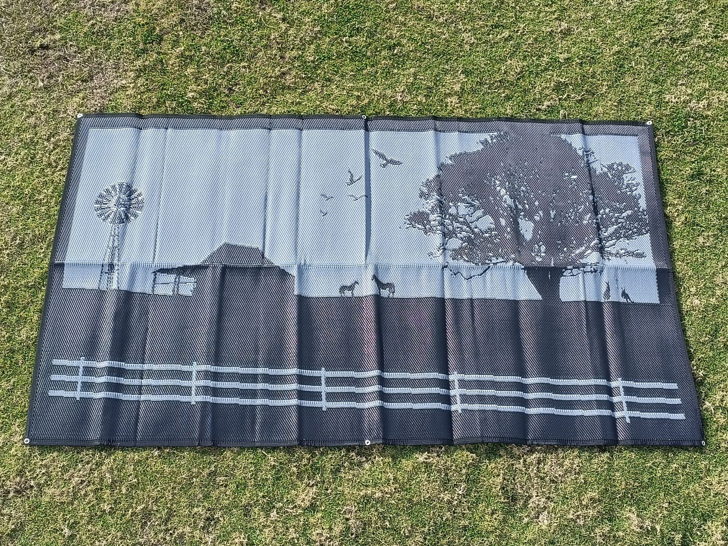 Country Grey 4m x 2.4m Recycled Poly Camping Mat