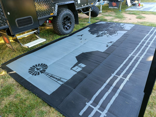 Country Grey 5m x 2.4m Recycled Poly Camping Mat