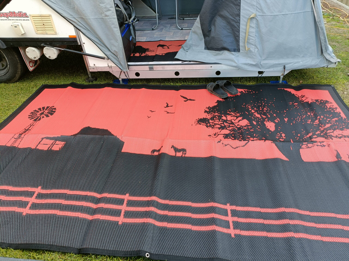Country Orange 3m x 1.8m Recycled Poly Camping Mat