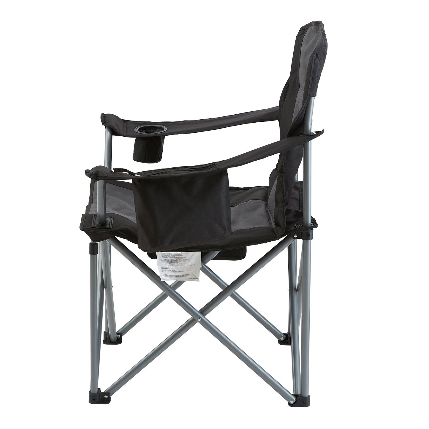 VEVOR Camping Chair – Folding, Heavy-Duty, Quad Design with Cooler Bag & Cup Holder