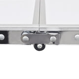 Aluminium Folding Portable Camping & Picnic Table – 120 x 60cm (White)