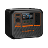 BLUETTI AC70P 1000W 864Wh portable power station angled front left view showing LCD display, DC and AC output ports, dual USB-C 100W, two USB-A ports, 12V car outlet and two Australian 230V AC outlets