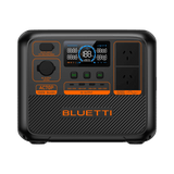 BLUETTI AC70P 1000W 864Wh portable power station straight front view showing full port layout with LCD screen, DC input, DC output, dual USB-C 100W, two USB-A 12W ports and two 230V Australian AC outlets
