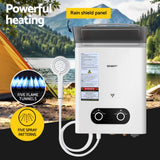 Devanti Portable Gas Water Heater – Outdoor Camping Shower (White)
