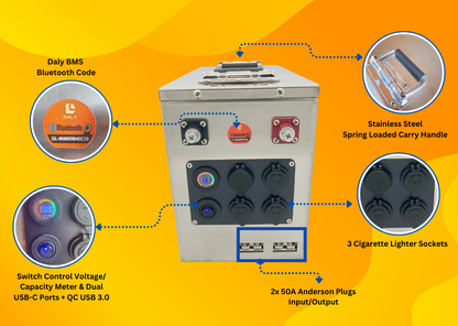 BWB 200Ah 12V LiFePO₄ Lithium Battery (Optional Bluetooth Monitoring) — Australian Made