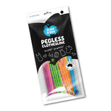 Single pack of Adventure Awaits Slide n' Dry rainbow pegless clothesline in black UV-protected packaging showing multicolour slides