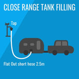 Flat Out 2.5m Drink Water Hose Extension - Optional Brass Coupler