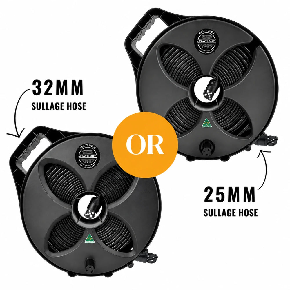 Sullage hose variant selector for the Caravan Starter Pack Favourites, choose 25mm or 32mm sullage hose