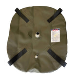 Fleximake 75 litre fuel bladder with dual metal fittings and reinforced carry straps