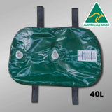 Australian made Fleximake 40L grey water bladder with lifting straps and fittings