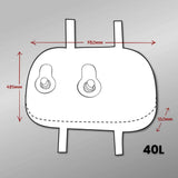 Diagram of Fleximake 40L grey water bladder showing 780 x 485 x 120 mm dimensions