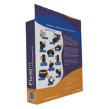Back of the Fluidfit Ultimate Caravan Plumbing Repair Kit box showing the full contents list and product description