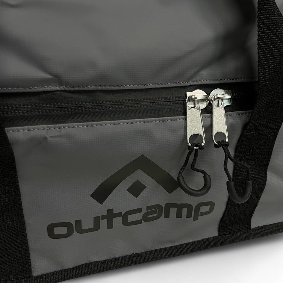Toilet cassette storage bag with zip closure close up