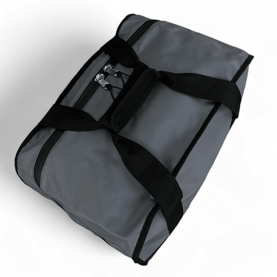 Canvas Generator Bag top view showing zipper