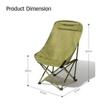 RAZOJESS Enlarged Moon Chair – Green | Premium Outdoor Camping Chair with High Back Support