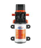 Front view of Seaflo 12V 22 Series automatic water pressure pump 5LPM for caravan plumbing systems