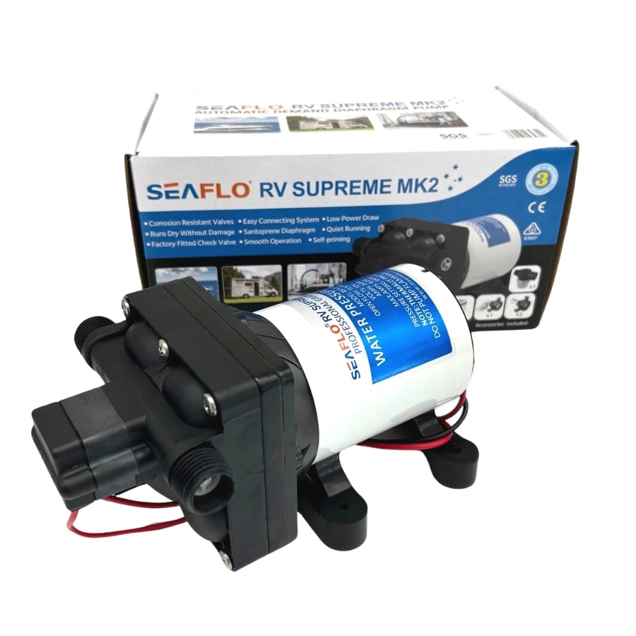 Seaflo RV Supreme MK2 12V automatic demand water pressure pump for caravans and RVs